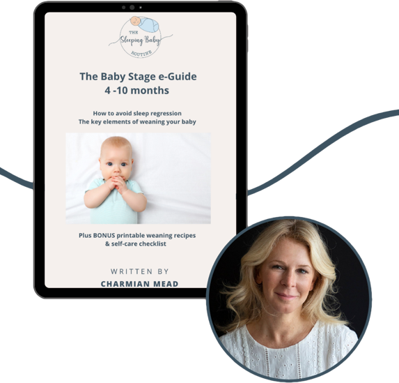 Free Baby e-guide 4 - 10 months and a picture of Charmian